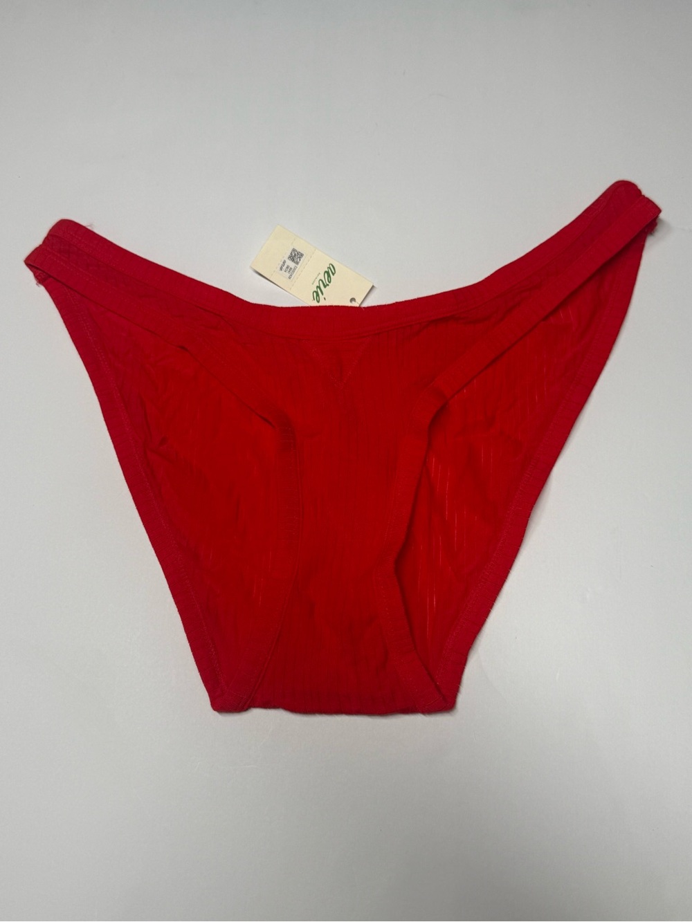 Aerie Red Ribbed Bikini Briefs